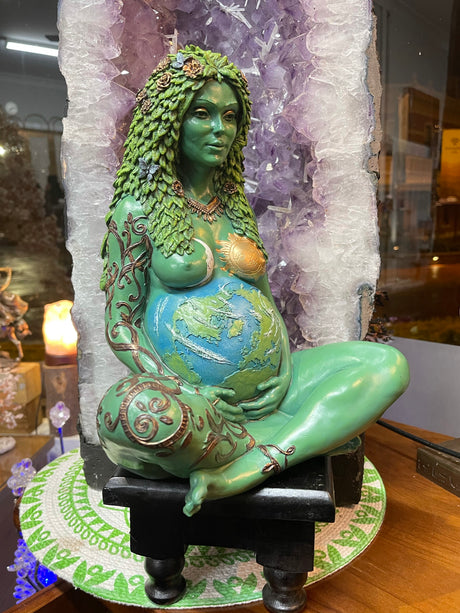 Mother Earth Art Statue Painted  30cm - Available Now