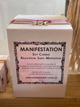 Manifestation Candle - Relaxation. Sleep. Meditation. Lavender & Eucalyptus Essential Oil