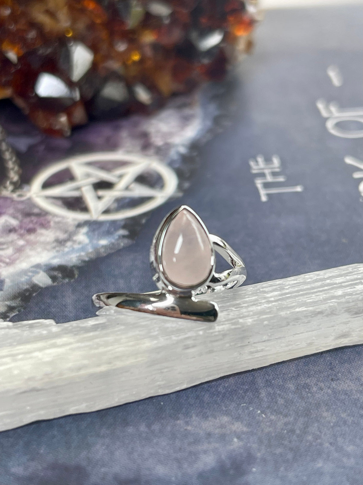 Rose Quartz Ring Size 7 - "I radiate love, beauty, confidence, and grace."