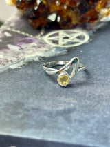 Citrine Silver Ring Size 5 - Manifestation