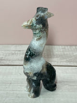 Agate Moss Giraffe Carving  - Nature Spirits