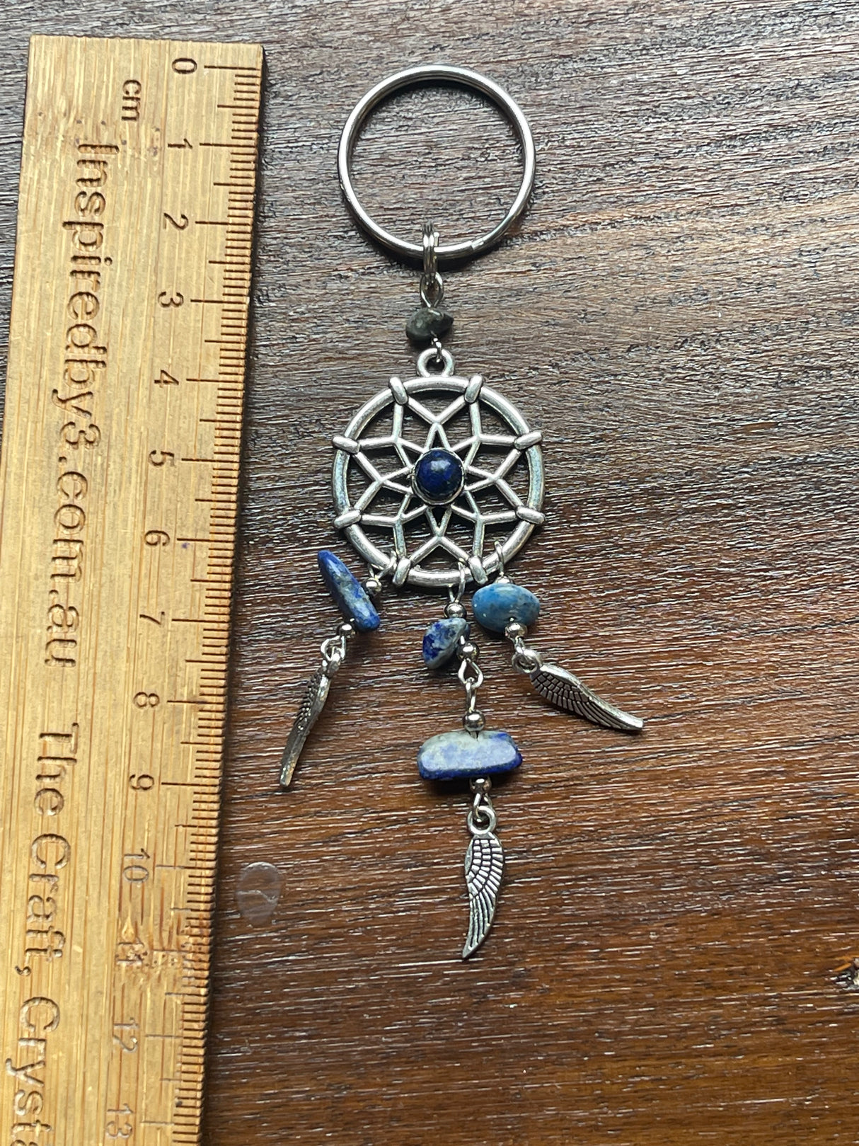 Lapis Lazuli Dream Catcher Keyring - Communication