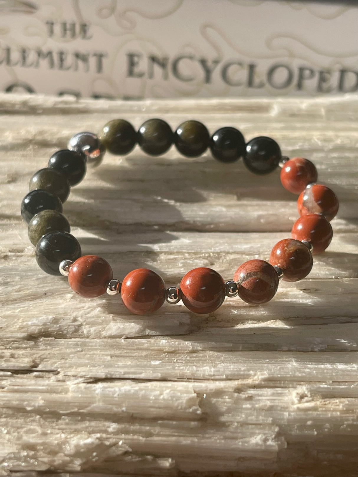 Red Jasper & Gold Sheen Obsidian - Grounding Bracelet