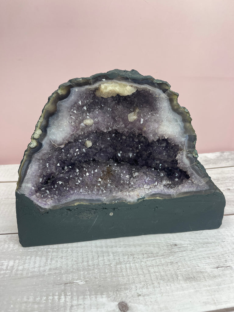 Amethyst Cave with Calcite Inclusions  7.9Kilos  #9 - Protection. Intuition. Healing.