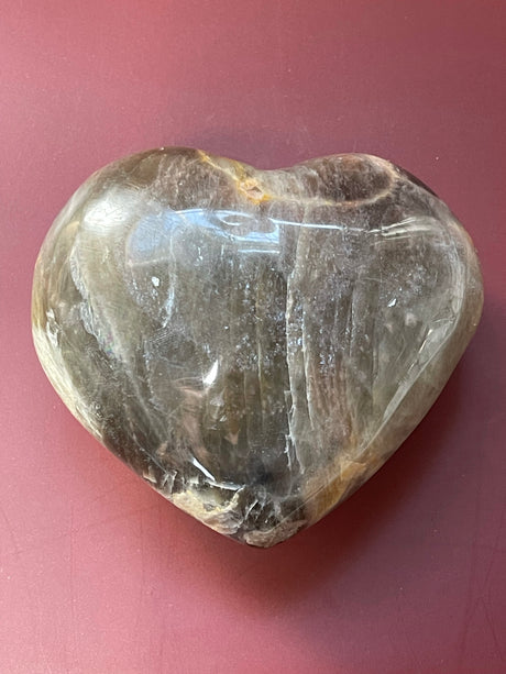 Black Moonstone Heart 474g - Creativity - New Beginnings - Perfect for the Work Desk