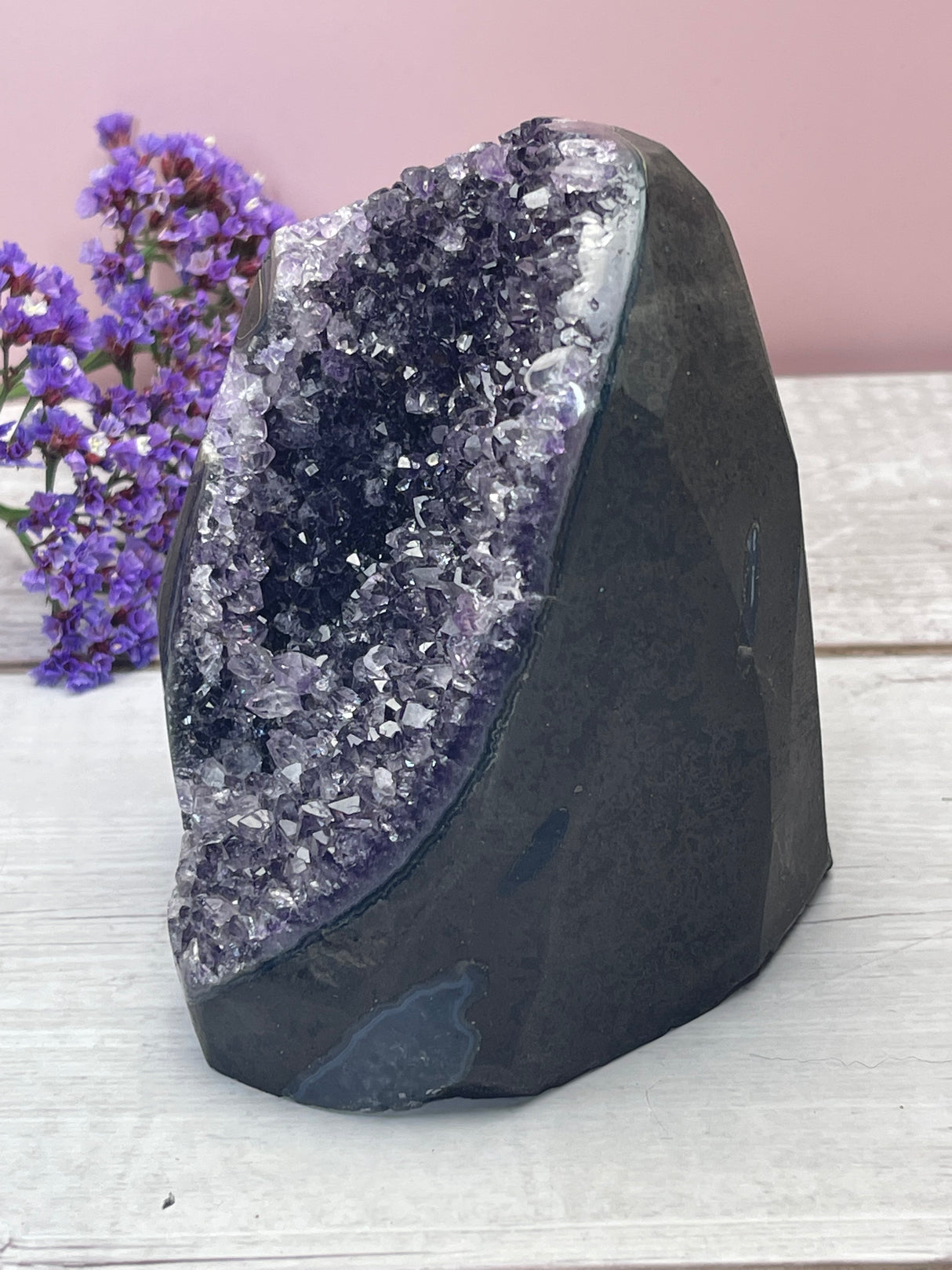 Amethyst Cluster Uruguay Dark Purple  Mini Cave 1.181g -  Protection. Intuition. Healing.