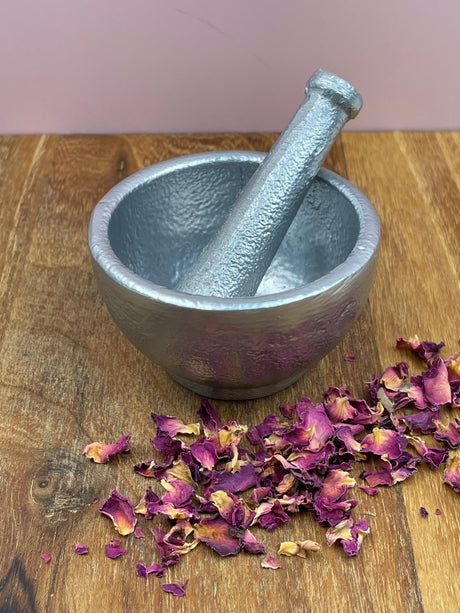 Silver Mini Mortar and Pestle