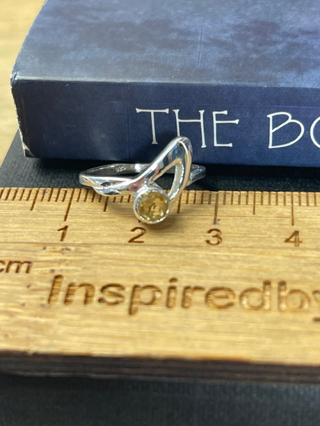 Citrine Silver Ring Size 5 - Manifestation