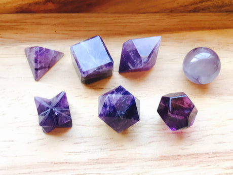 Amethyst Sacred Geometry Set - Inspired By 3 Australia - ON SALE