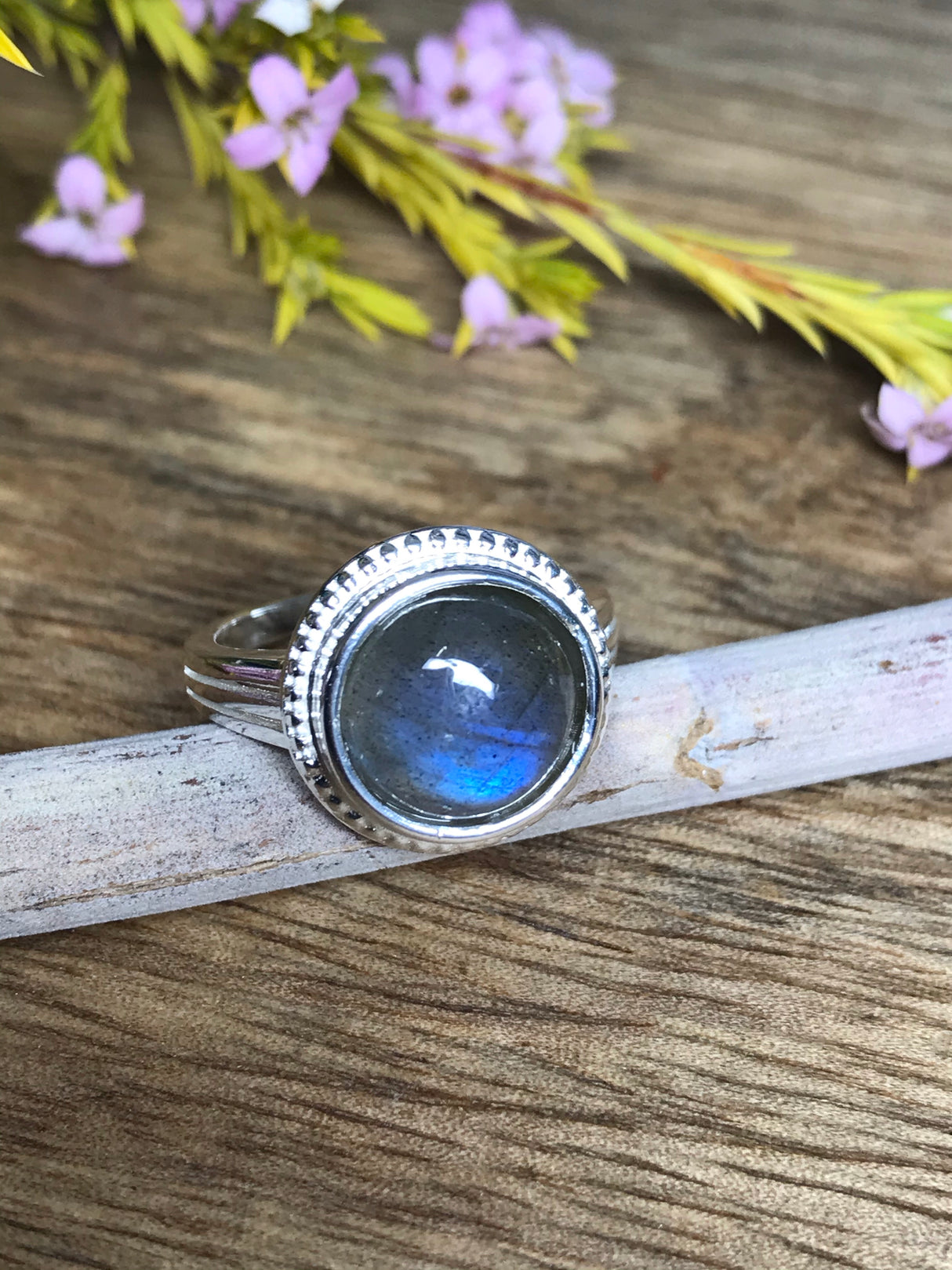 Labradorite Large Ring Size 6 - Magic & Protection