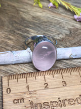 Rose Quartz Ring Size 8 - Love & Stress Relief