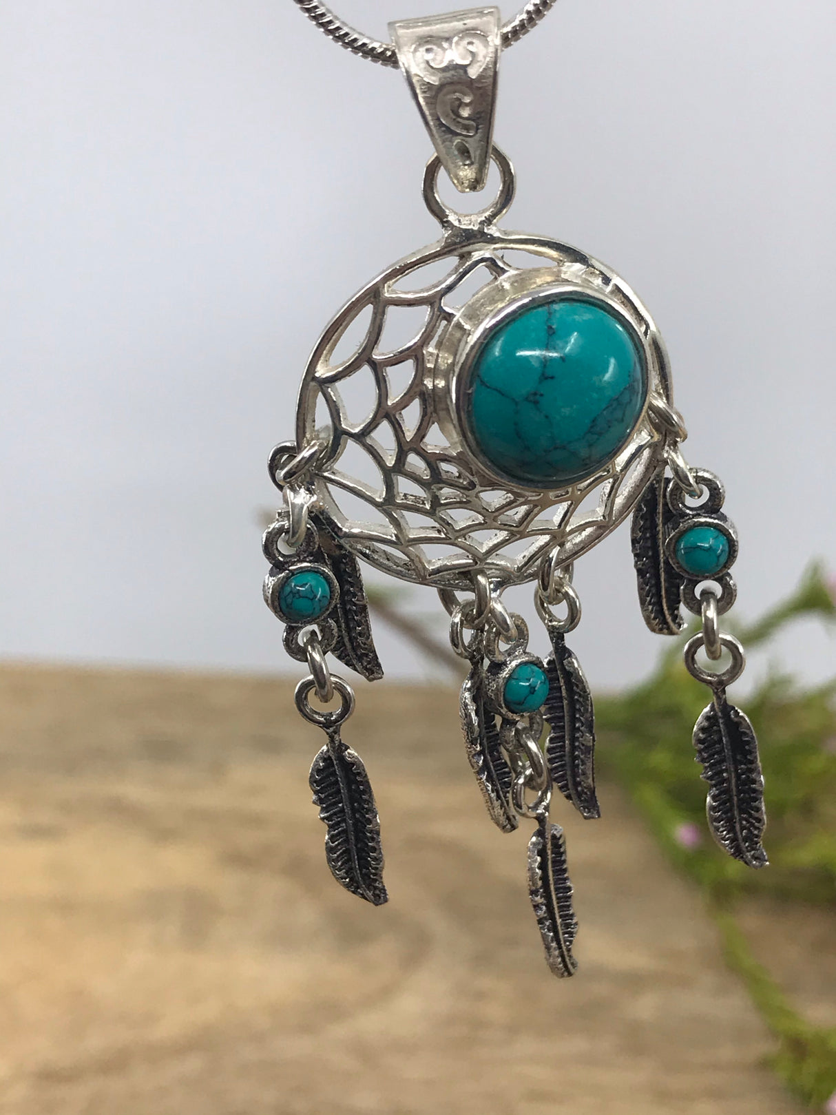 Turquoise Dreamcatcher Pendant SALE Australia