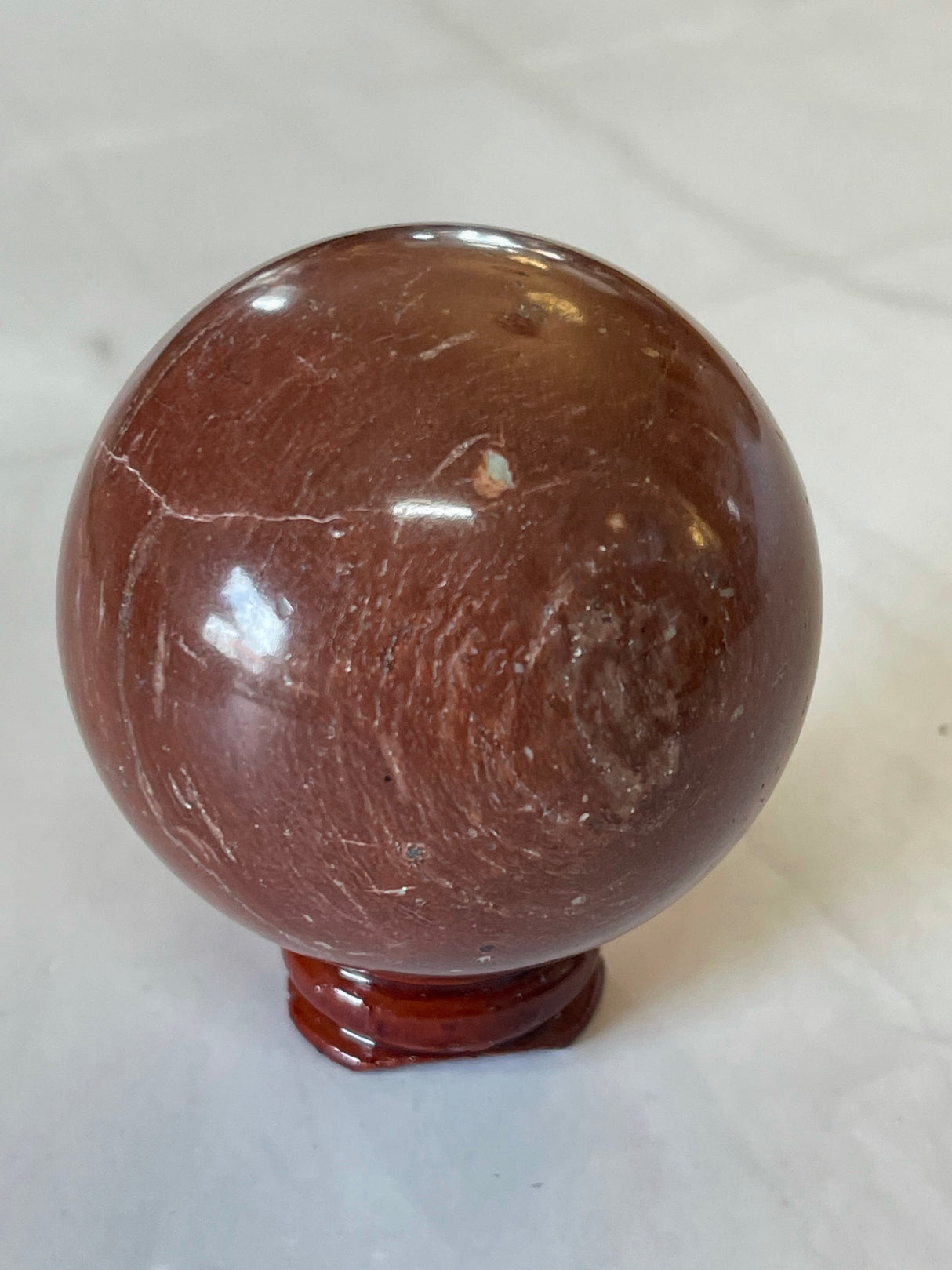 Red Jasper Sphere 207g - Vitality. Physical Strength.