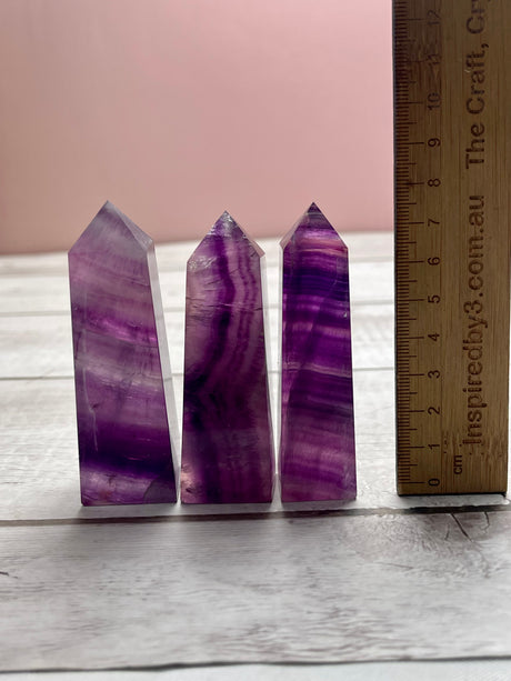 Rainbow Fluorite Points- Health. Vitality.