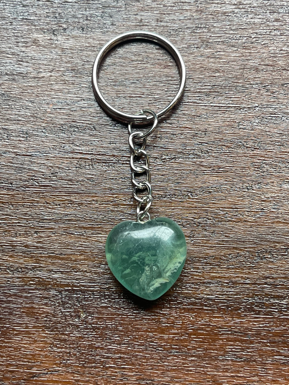 Fluorite Heart Keyring - Concentration