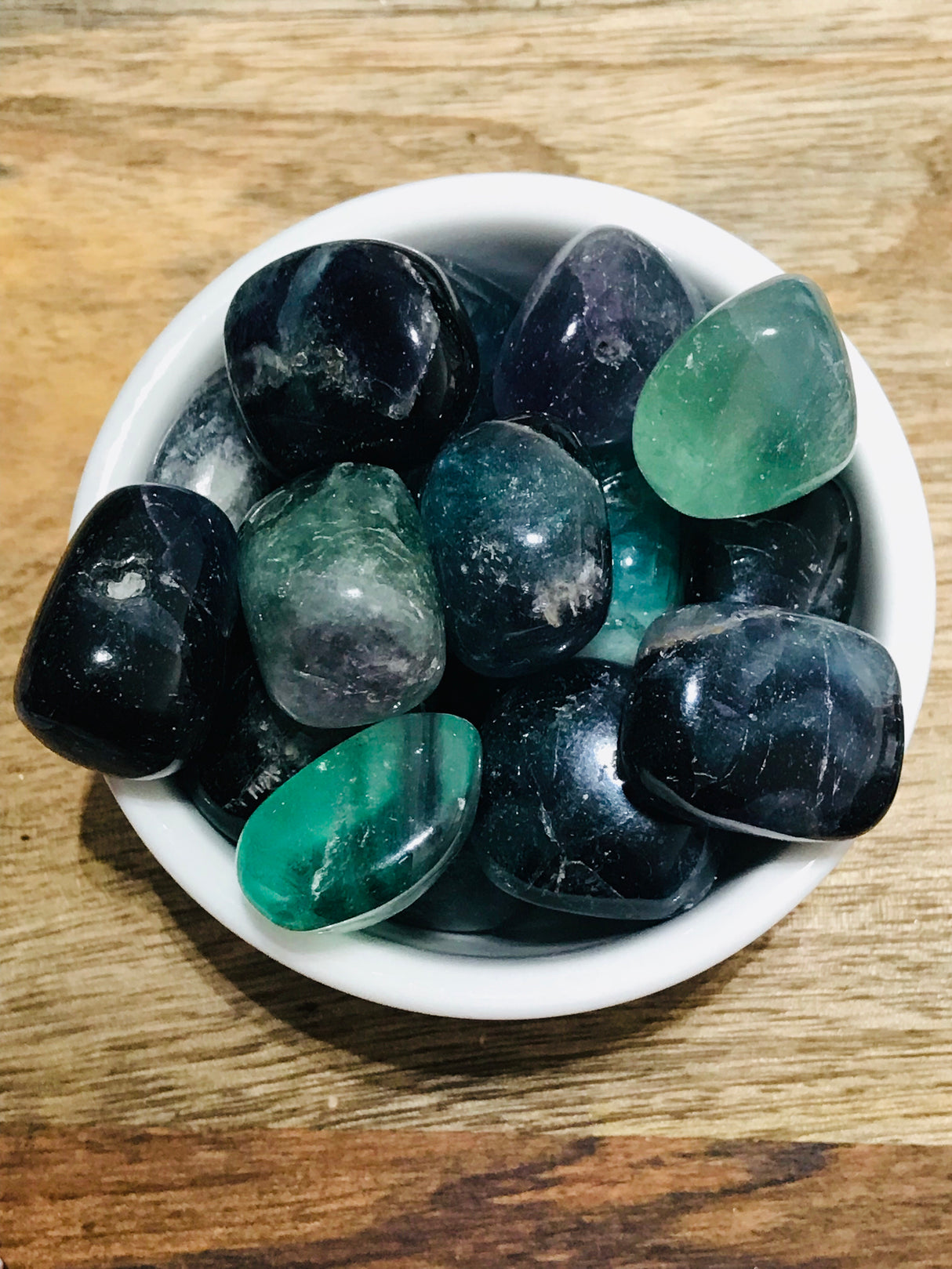 Fluorite Rainbow Tumbled - Clearing Energy. Clarity. Memory.