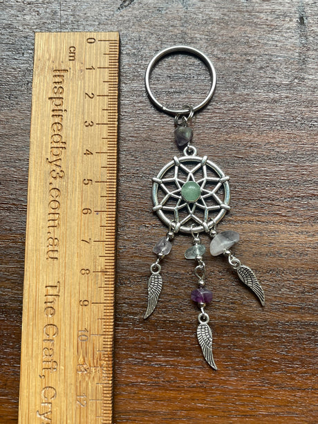 Fluorite Dreamcatcher Keyring - Concentration