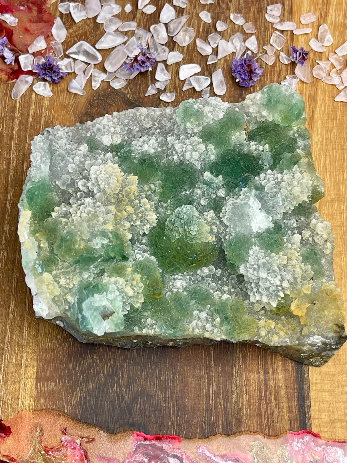 Green Fluorite Specimen 833g - Clearing Energy. Clarity. Memory.