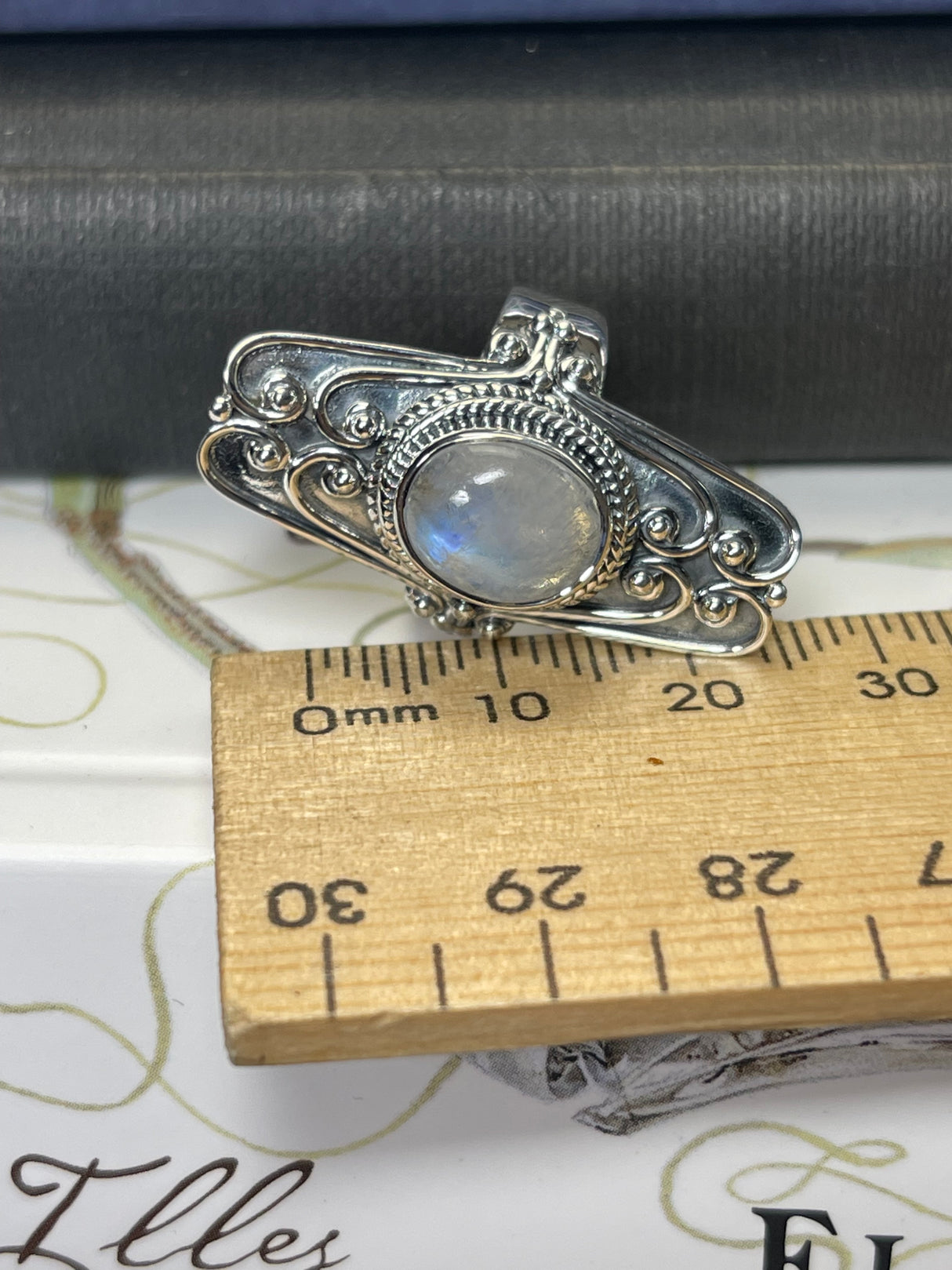 Rainbow Moonstone Ring Size 6 - Inner Peace. New Beginnings.