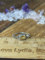 Citrine Silver Ring Size 6 - Manifestation. Abundance.