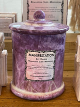 Manifestation Candle - Relaxation. Sleep. Meditation. Lavender & Eucalyptus Essential Oil