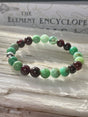 Chrysoprase & Garnet Silver Bracelet  Handmade at Inspired By 3 Australia