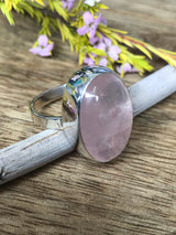 Rose Quartz Ring Size 8 - Love & Stress Relief