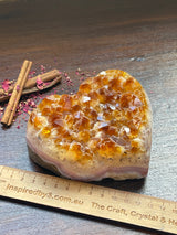 Citrine Heart Cluster  835g - Manifestation. Meditation