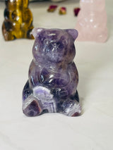 Chevron Amethyst Teddy Bear - Manifestation. Psychics Tool