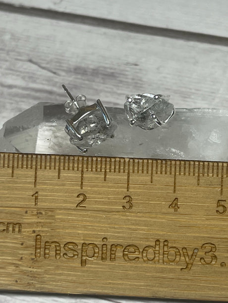 Herkimer Diamond Silver Studs - Dreams. Visions. Purification. Spiritual.