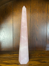 Rose Quartz Tower 24cm - 468g - Love. Peace.