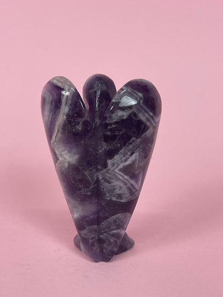 Chevron Amethyst Angel 7.5cm - Protection & Intuition