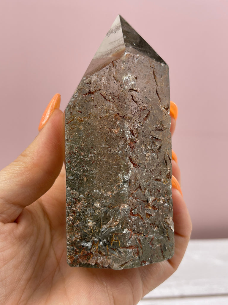 Lodalite Quartz Point 311g - Manifestation. Inner Work.