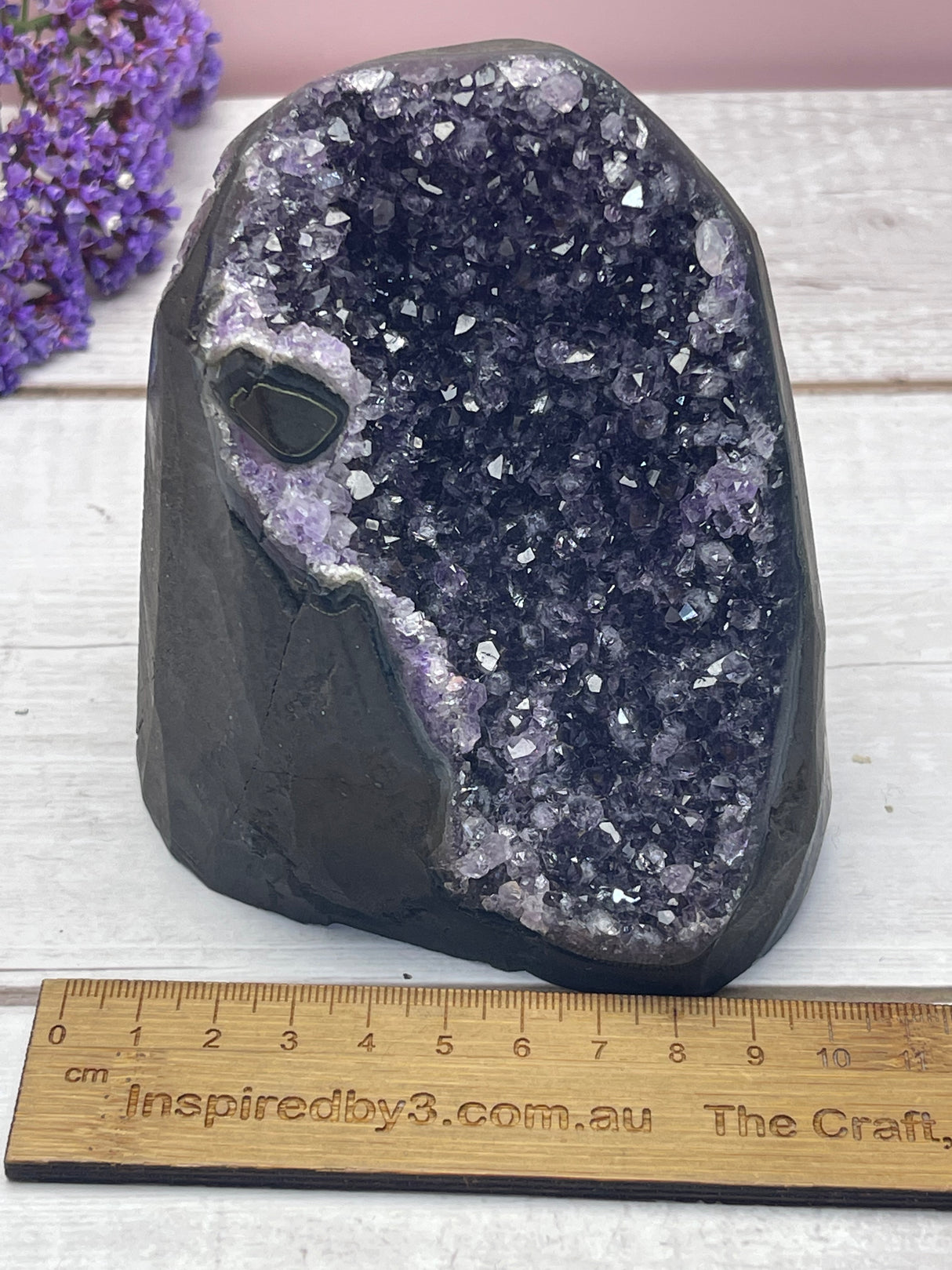 Amethyst Cluster Uruguay Dark Purple  Mini Cave 1.181g -  Protection. Intuition. Healing.