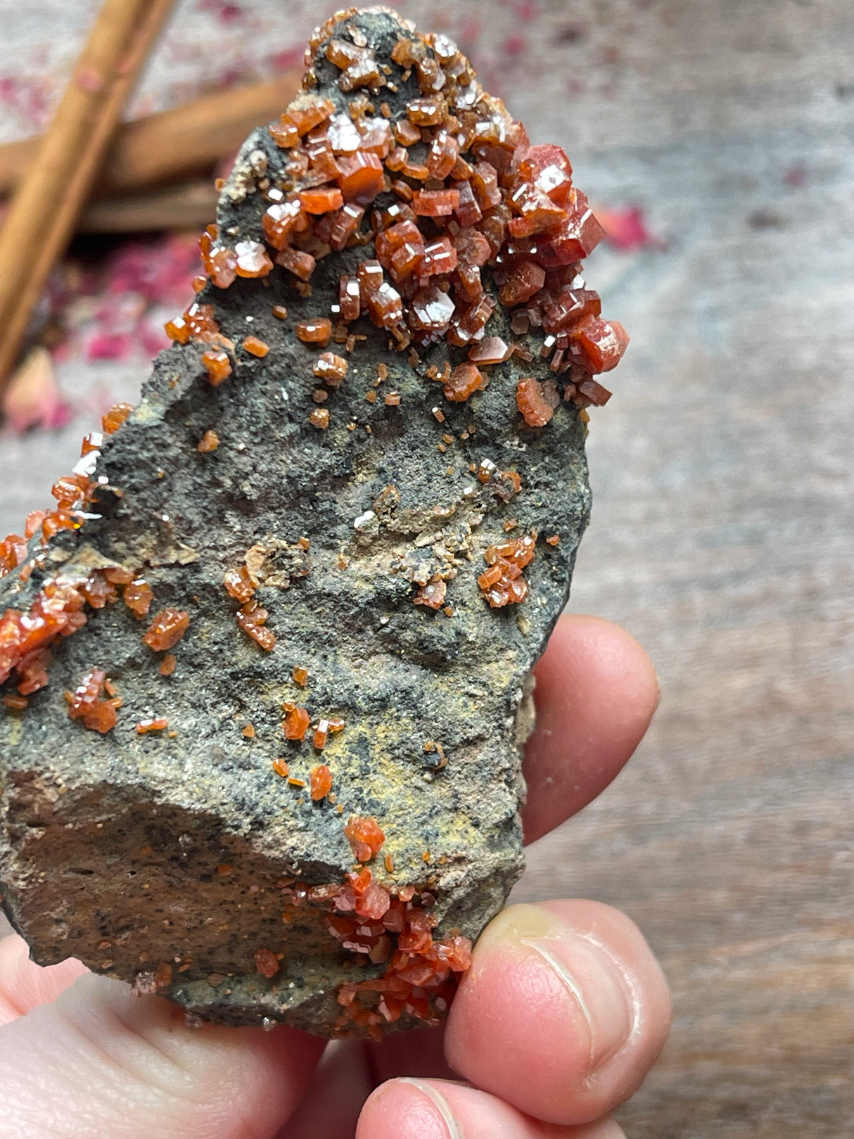 Vanadinite Specimen 82g- Anxiety. Stress. Creativity.