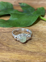 Prehnite Ring Size 8 - Spiritual Growth. Stone of Magic