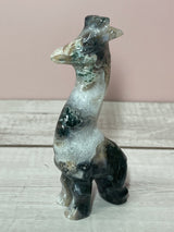 Agate Moss Giraffe Carving  - Nature Spirits