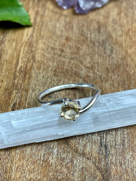 Citrine Silver Ring Size 5 - Manifestation