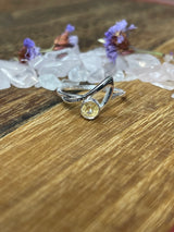 Citrine Silver Ring Size 6 - Manifestation. Abundance.