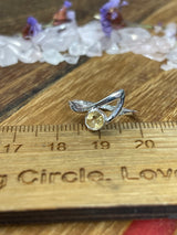 Citrine Silver Ring Size 6 - Manifestation. Abundance.