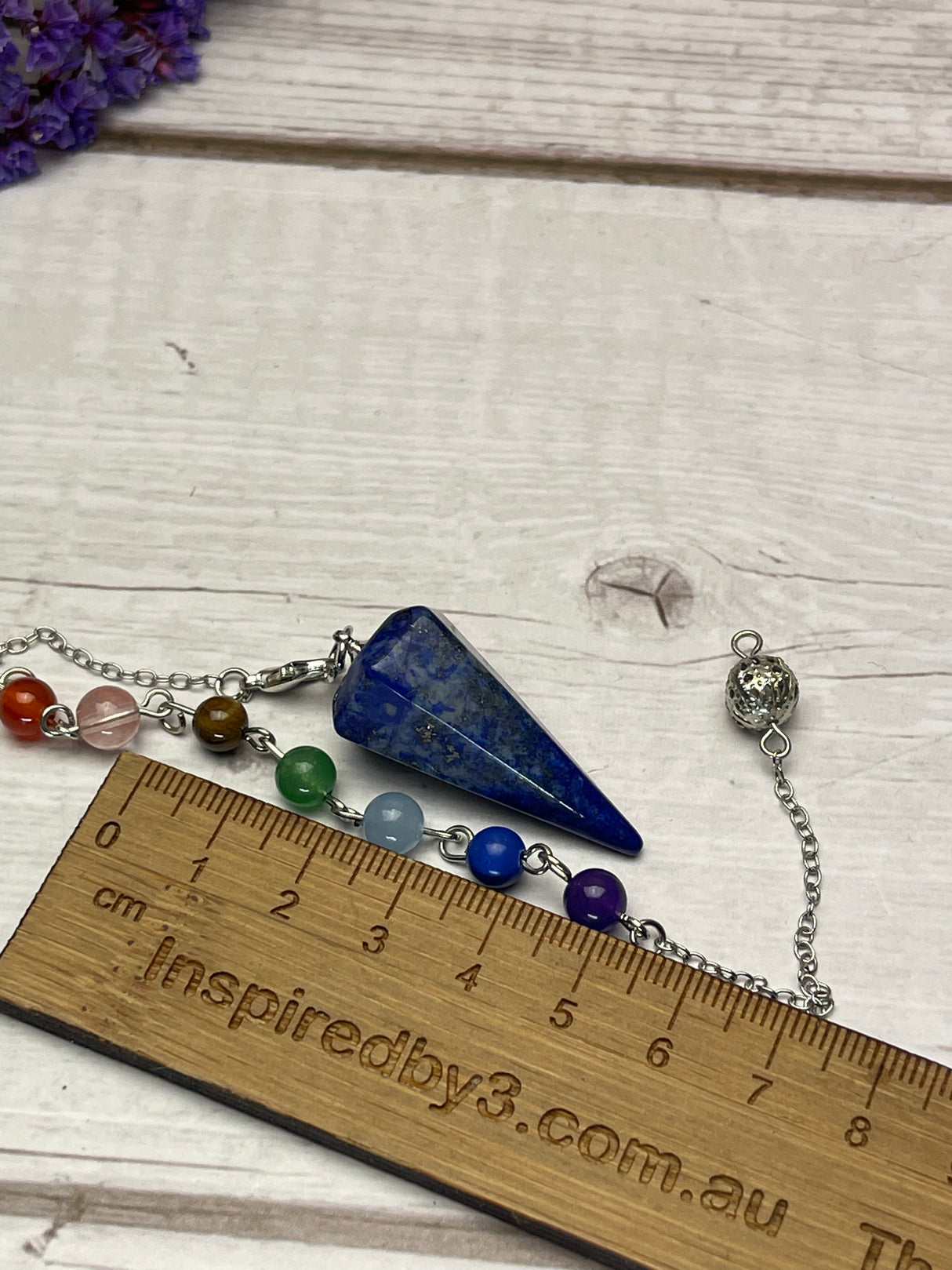 Lapis Lazuli Pendulum on Chakra Chain