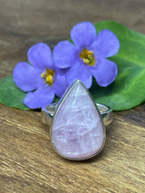 Kunzite Silver Ring Size 6 - Divine Love & Peace