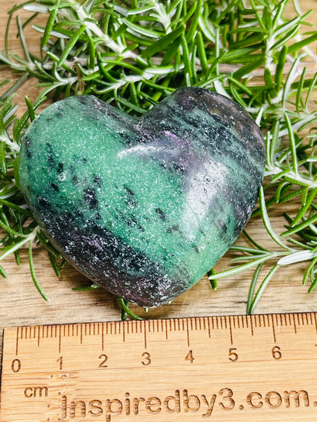 Ruby Zoisite Puffy Heart 128g - Stimulates Psychic Abilities