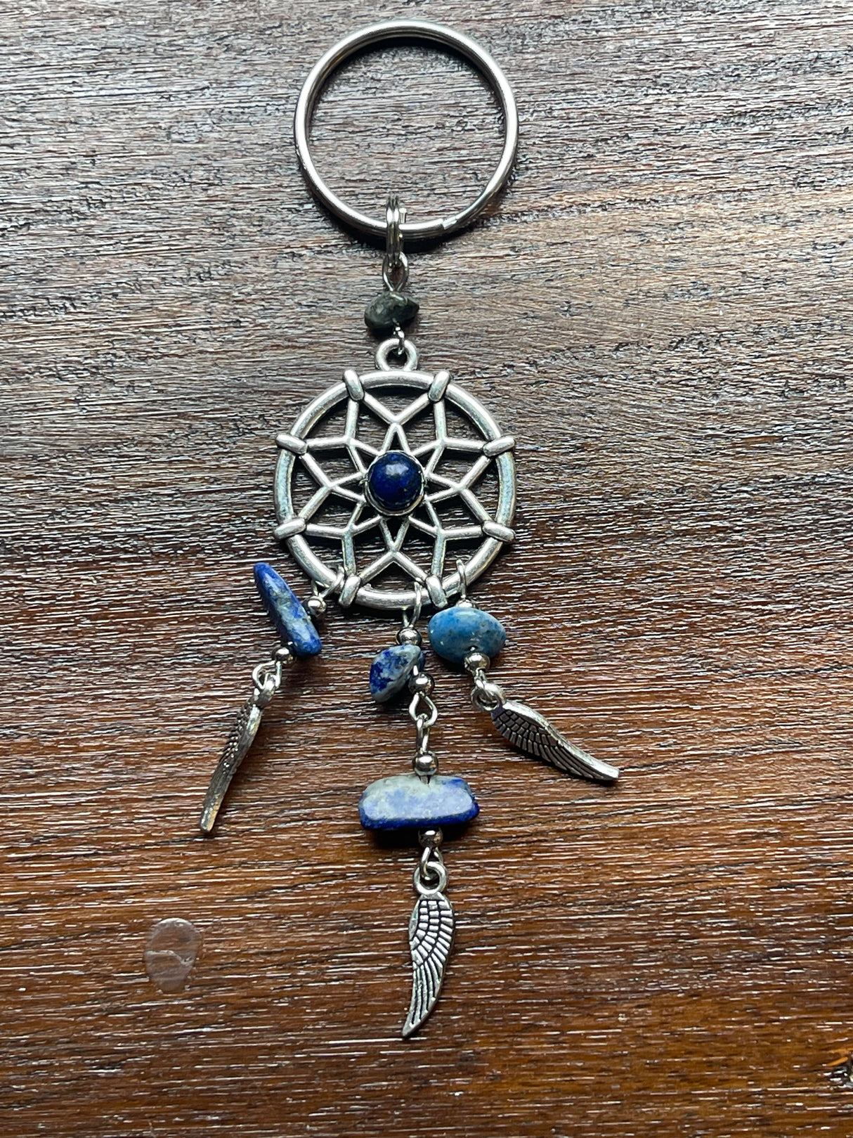 Lapis Lazuli Dream Catcher Keyring - Communication