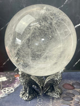 Clear Quartz Sphere from Madagascar 2.522kilos - 12cm - “I have the power to manifest all my dreams and desires”.