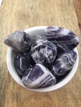 Chevron Amethyst Tumbled Large - Manifestation. Psychics Tool