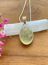 Prehnite Pendant - Spiritual Growth. Stone of Magic