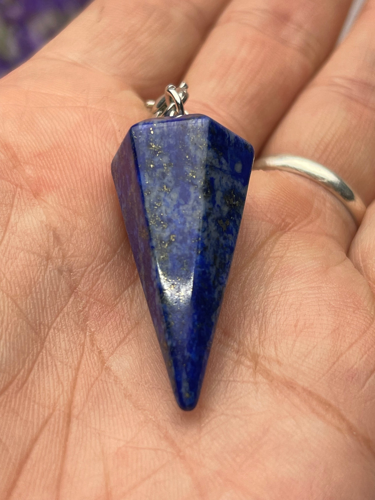 Lapis Lazuli Pendulum on Chakra Chain