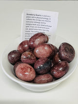 Strawberry Quartz Tumbled - Radiates Energy.