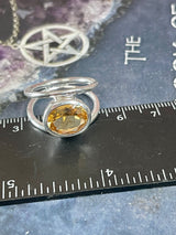 Citrine Silver Ring Size 7 - “I am successful in all areas of life”.